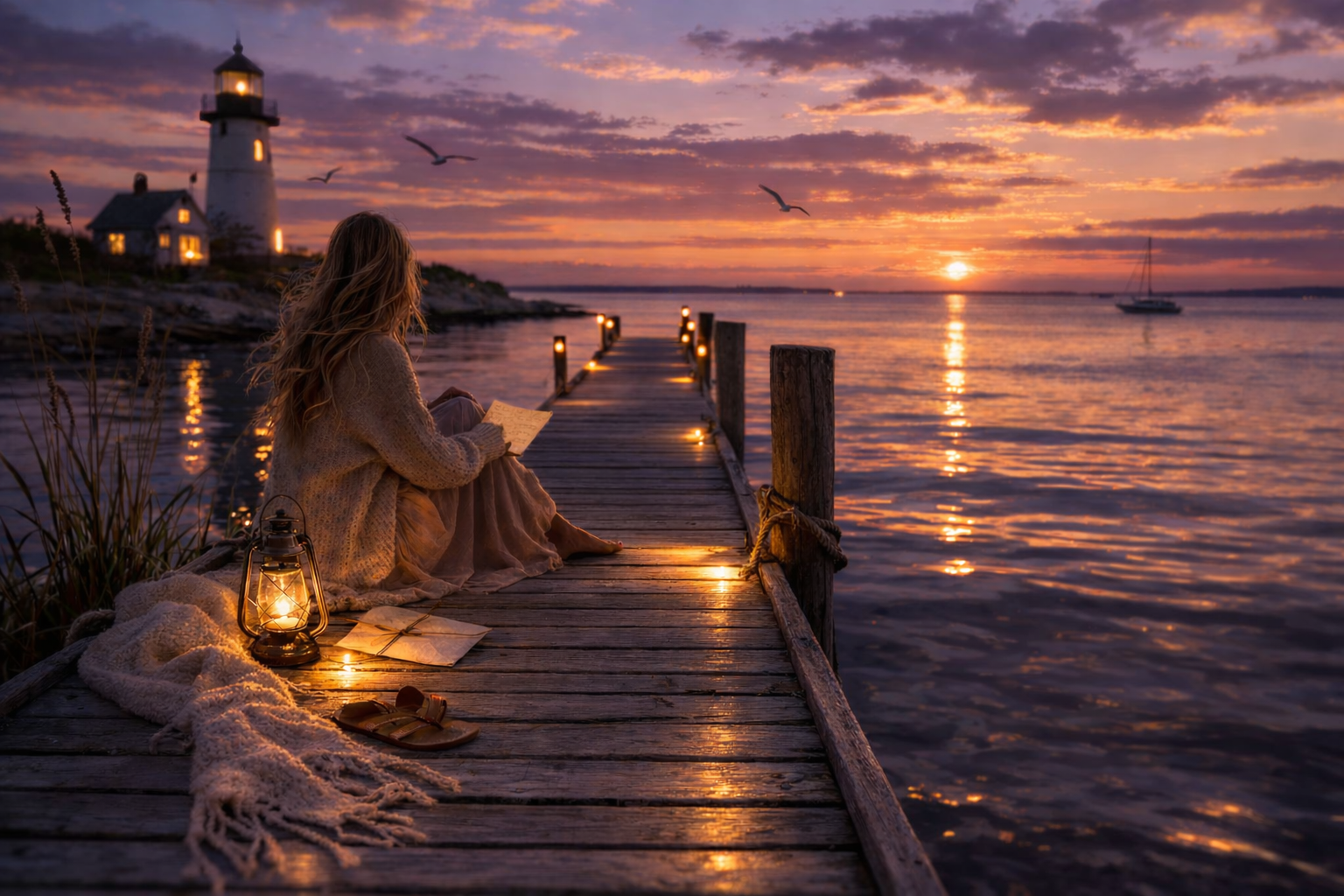 The Last Light at the Dock