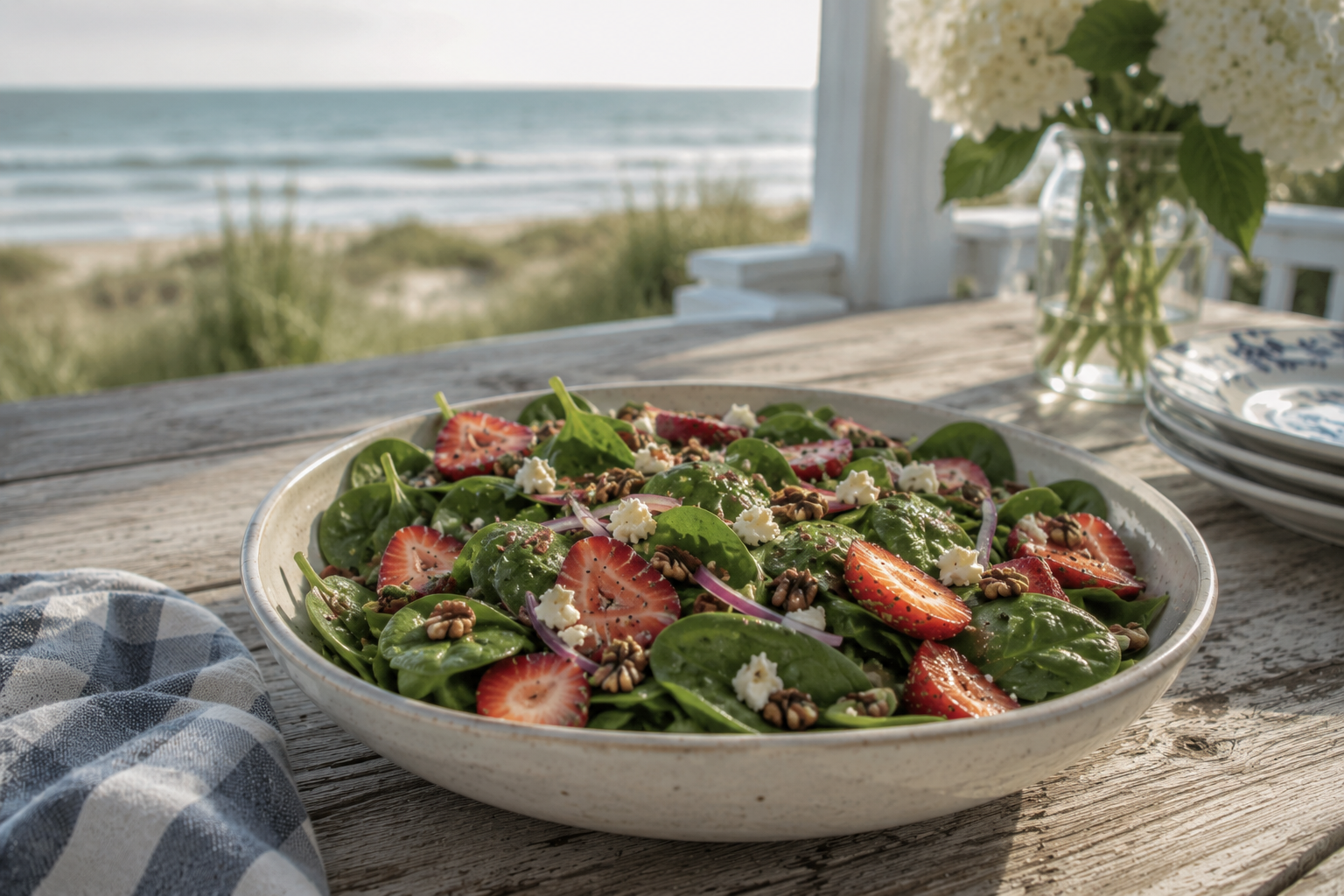 Strawberry Spinach Salad with Poppy Seed Dressing