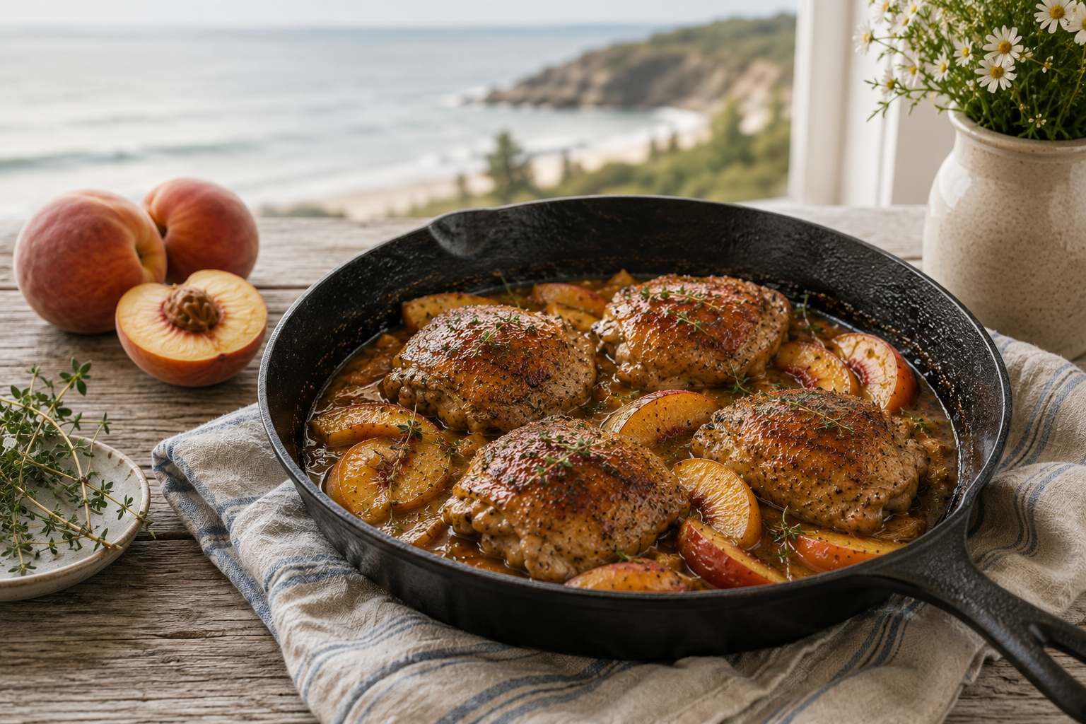Peach-Glazed Skillet Chicken